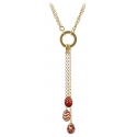 Tsars Collection - Collana 3 Ovetti Rosso - Handmade in Swiss - Luxury Exclusive Collection