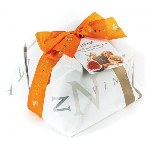 Vincente Delicacies - Panettone con Malvasia, Fichi e Noci - Didime - Artigianale Incartato a Mano