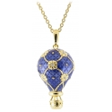 Tsars Collection - Collana Mongolfiera Blu con Zirconi - Handmade in Swiss - Luxury Exclusive Collection