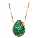Tsars Collection - Collana in Argento 9nine Verde - Handmade in Swiss - Luxury Exclusive Collection