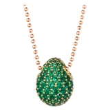 Tsars Collection - Green 9nine Silver Necklace - Handmade in Swiss - Luxury Exclusive Collection