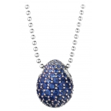 Tsars Collection - Collana in Argento 9nine Blu - Handmade in Swiss - Luxury Exclusive Collection