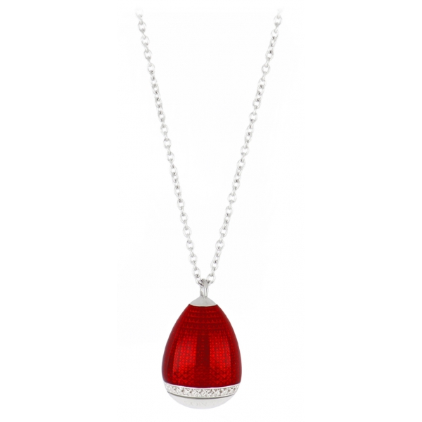 Tsars Collection - Necklace with Red Pendant with Key - Handmade in Swiss - Luxury Exclusive Collection
