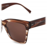 Giorgio Armani - Occhiali da Sole Donna Forma Squadrata - Marrone - Occhiali da Sole - Giorgio Armani Eyewear