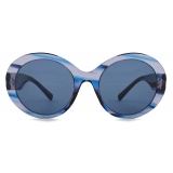 Giorgio Armani - Occhiali da Sole Donna Forma Rotonda - Blu - Occhiali da Sole - Giorgio Armani Eyewear