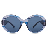 Giorgio Armani - Women’s Round Sunglasses - Blue - Sunglasses - Giorgio Armani Eyewear