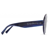 Giorgio Armani - Occhiali da Sole Donna Forma Rotonda - Blu - Occhiali da Sole - Giorgio Armani Eyewear