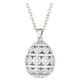 Tsars Collection - Collana Alexandra Pavè Orizzontale Bianco - Handmade in Swiss - Luxury Exclusive Collection