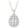 Tsars Collection - Collana Alexandra Pavè Orizzontale Bianco - Handmade in Swiss - Luxury Exclusive Collection