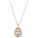 Tsars Collection - Collana Alexandra Pavè Orizzontale Verde - Handmade in Swiss - Luxury Exclusive Collection