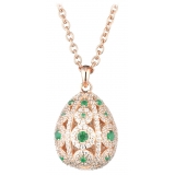 Tsars Collection - Collana Alexandra Pavè Verticale Verde - Handmade in Swiss - Luxury Exclusive Collection