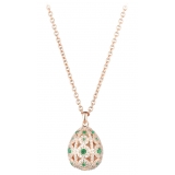 Tsars Collection - Collana Alexandra Pavè Verticale Verde - Handmade in Swiss - Luxury Exclusive Collection