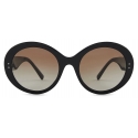 Giorgio Armani - Occhiali da Sole Donna Forma Rotonda - Nero - Occhiali da Sole - Giorgio Armani Eyewear