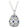 Tsars Collection - Collana Alexandra Pavè Verticale Blu - Handmade in Swiss - Luxury Exclusive Collection