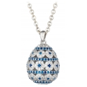 Tsars Collection - Collana Alexandra Pavè Orizzontale Blu - Handmade in Swiss - Luxury Exclusive Collection