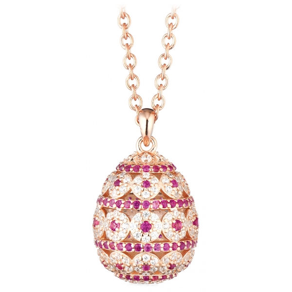Tsars Collection - Collana Alexandra Pavè Orizzontale Fucsia - Handmade in Swiss - Luxury Exclusive Collection