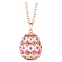 Tsars Collection - Collana Alexandra Pavè Orizzontale Fucsia - Handmade in Swiss - Luxury Exclusive Collection