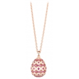 Tsars Collection - Collana Alexandra Pavè Orizzontale Fucsia - Handmade in Swiss - Luxury Exclusive Collection