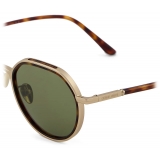 Giorgio Armani - Men’s Panto Sunglasses - Light Gold Green - Sunglasses - Giorgio Armani Eyewear