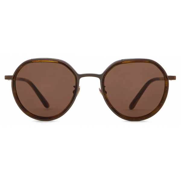 Giorgio Armani - Men’s Panto Sunglasses - Matte Bronze Brown - Sunglasses - Giorgio Armani Eyewear