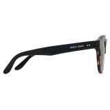 Giorgio Armani - Men’s Panto Sunglasses - Black Striped Brown - Sunglasses - Giorgio Armani Eyewear