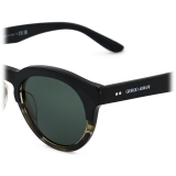 Giorgio Armani - Occhiali da Sole Uomo Forma Phantos - Nero Verde Rigato - Occhiali da Sole - Giorgio Armani Eyewear