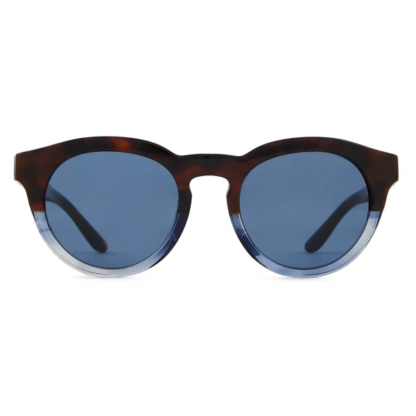 Giorgio Armani - Men’s Panto Sunglasses - Havana Red Striped Blue - Sunglasses - Giorgio Armani Eyewear