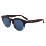 Giorgio Armani - Men’s Panto Sunglasses - Havana Red Striped Blue - Sunglasses - Giorgio Armani Eyewear