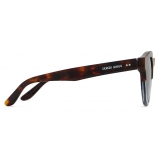Giorgio Armani - Men’s Panto Sunglasses - Havana Red Striped Blue - Sunglasses - Giorgio Armani Eyewear