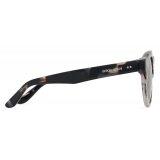Giorgio Armani - Men’s Panto Sunglasses - Black Striped Brown - Sunglasses - Giorgio Armani Eyewear