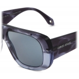 Giorgio Armani - Occhiali da Sole Uomo Forma Pillow - Grigio Tartarugato - Occhiali da Sole - Giorgio Armani Eyewear