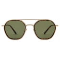 Giorgio Armani - Men’s Irregular-Shaped Sunglasses - Matte Light Gold Green - Sunglasses - Giorgio Armani Eyewear