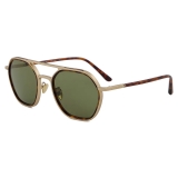 Giorgio Armani - Men’s Irregular-Shaped Sunglasses - Matte Light Gold Green - Sunglasses - Giorgio Armani Eyewear