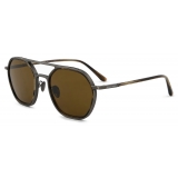 Giorgio Armani - Men’s Irregular-Shaped Sunglasses - Gunmetal Olive Green - Sunglasses - Giorgio Armani Eyewear