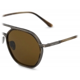 Giorgio Armani - Men’s Irregular-Shaped Sunglasses - Gunmetal Olive Green - Sunglasses - Giorgio Armani Eyewear