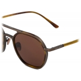 Giorgio Armani - Men’s Irregular-Shaped Sunglasses - Gunmetal Olive Green - Sunglasses - Giorgio Armani Eyewear