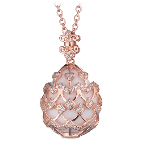 Tsars Collection - Alexandra Guilloche Necklace - Handmade in Swiss - Luxury Exclusive Collection