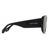 Giorgio Armani - Men’s Irregular-Shaped Sunglasses - Black Smoke - Sunglasses - Giorgio Armani Eyewear