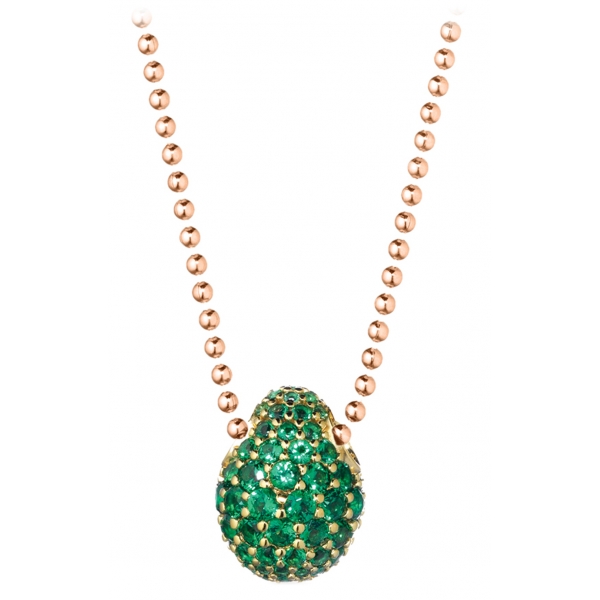 Tsars Collection - Collana in Argento 9nine Verde - Handmade in Swiss - Luxury Exclusive Collection