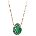 Tsars Collection - Collana in Argento 9nine Verde - Handmade in Swiss - Luxury Exclusive Collection