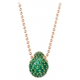 Tsars Collection - Collana in Argento 9nine Verde - Handmade in Swiss - Luxury Exclusive Collection