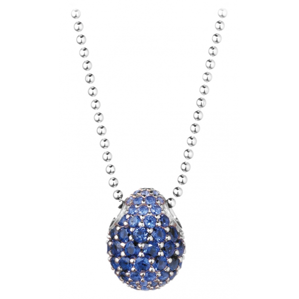 Tsars Collection - Blue 9nine Silver Necklace - Handmade in Swiss - Luxury Exclusive Collection
