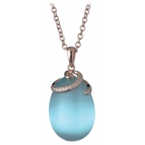 Tsars Collection - Collana Olga Azzurro Spirale - Handmade in Swiss - Luxury Exclusive Collection