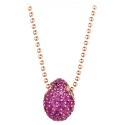 Tsars Collection - Collana in Argento 9nine Fucsia - Handmade in Swiss - Luxury Exclusive Collection