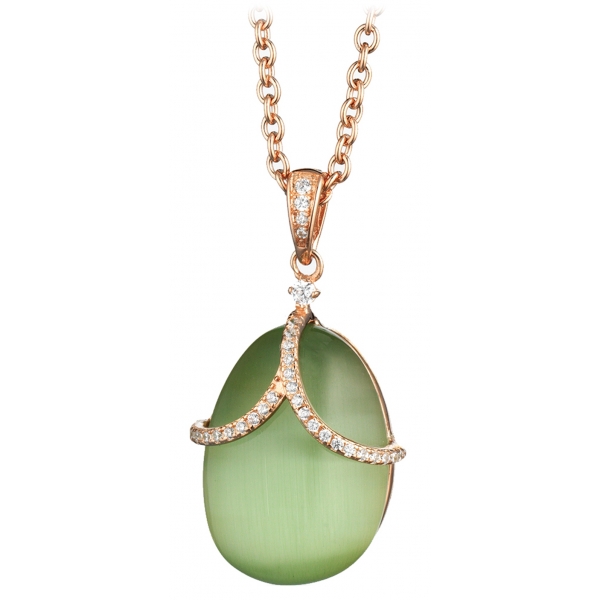 Tsars Collection - Olga Green Diadem Necklace - Handmade in Swiss - Luxury Exclusive Collection
