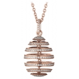 Tsars Collection - Pink Spiral Silver Necklace - Handmade in Swiss - Luxury Exclusive Collection