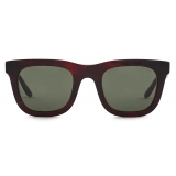Giorgio Armani - Occhiali da Sole Uomo Forma Rettangolare - Rosso Havana Verde - Occhiali da Sole - Giorgio Armani Eyewear