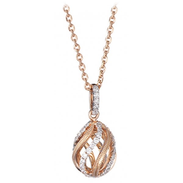 Tsars Collection - Collana in Argento 930 Rosa - Handmade in Swiss - Luxury Exclusive Collection