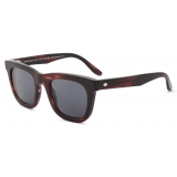 Giorgio Armani - Men’s Rectangular Sunglasses - Striped Brown Smoke Blue - Sunglasses - Giorgio Armani Eyewear