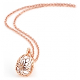 Tsars Collection - Collana Windrose in Argento Rosa e Agata Bianca - Handmade in Swiss - Luxury Exclusive Collection